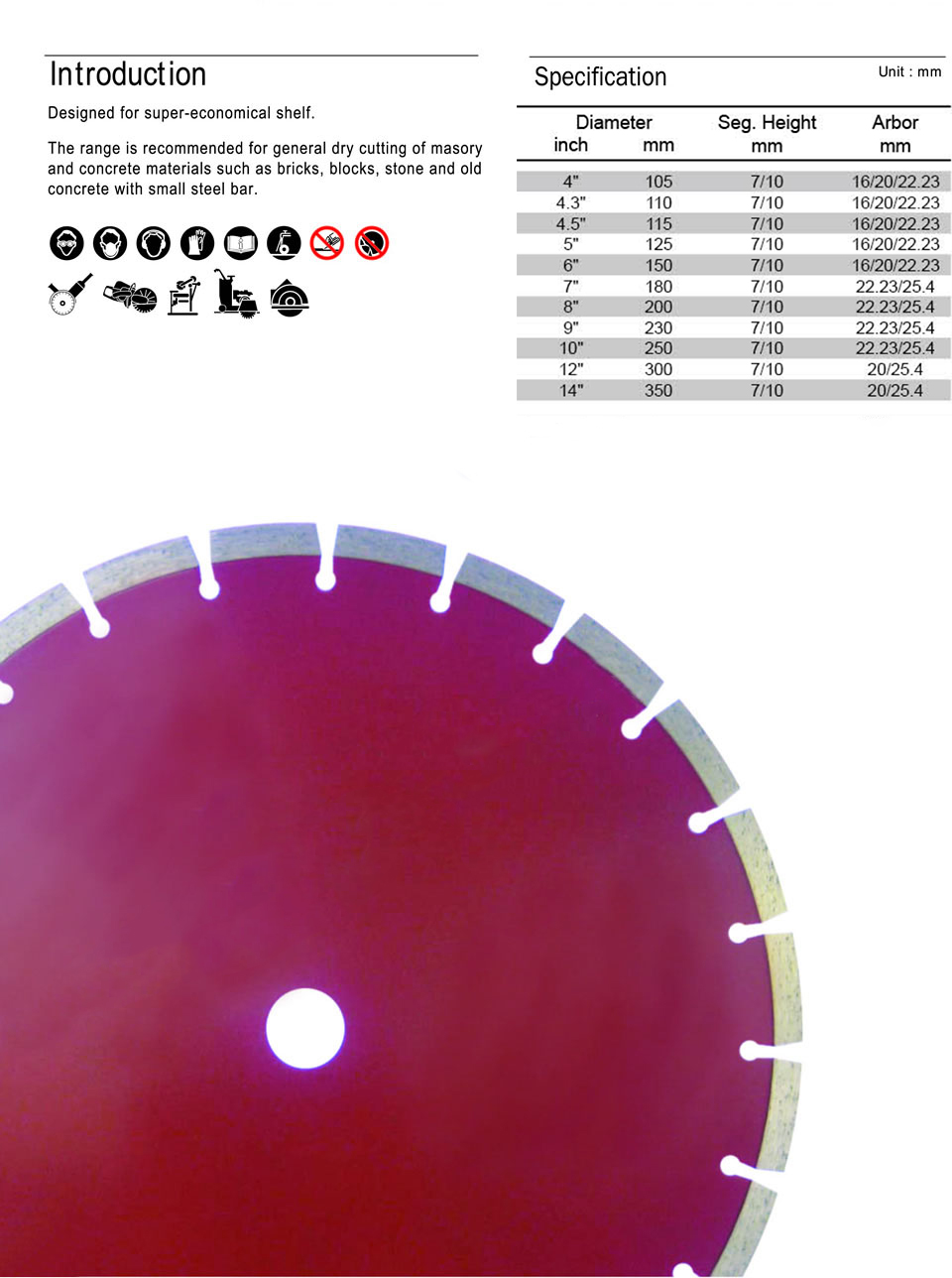 Cold Pressed Segmented Saw Blade