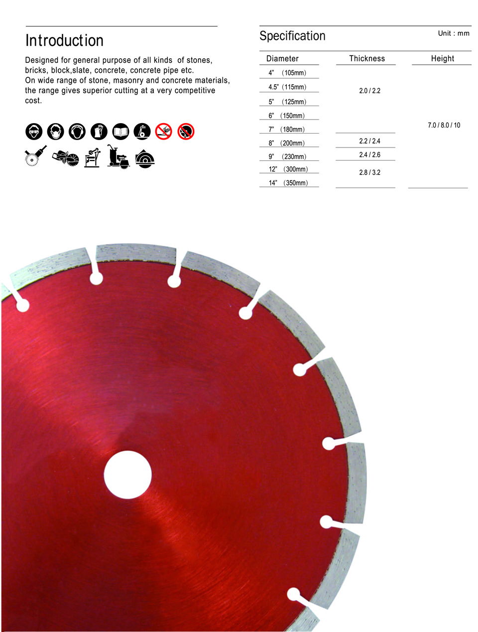 Hot Pressed Segmented Blade