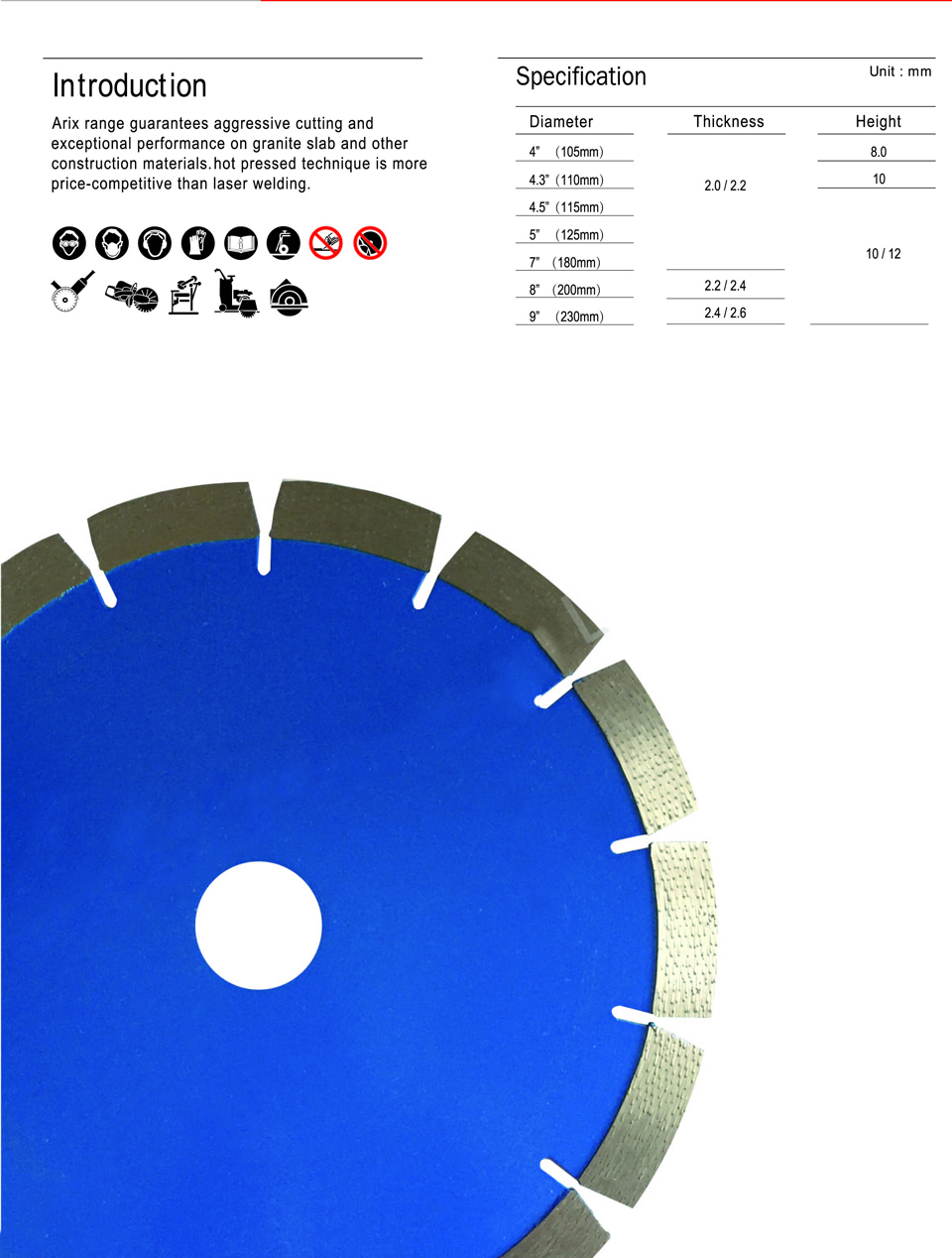 Laser welded diamond saw blade