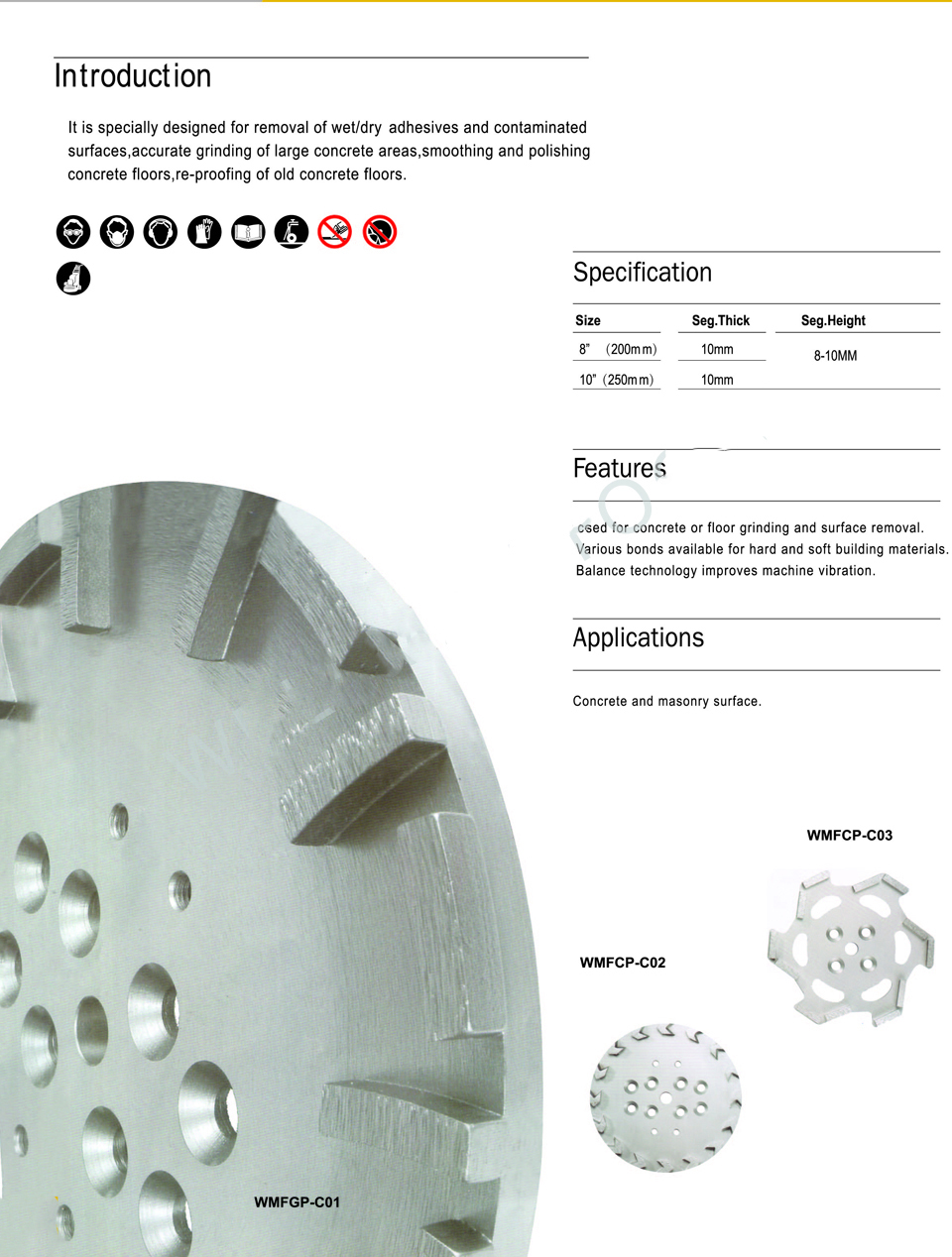 Diamond Floor Grinding Plate